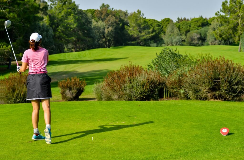 Woman playing Golf